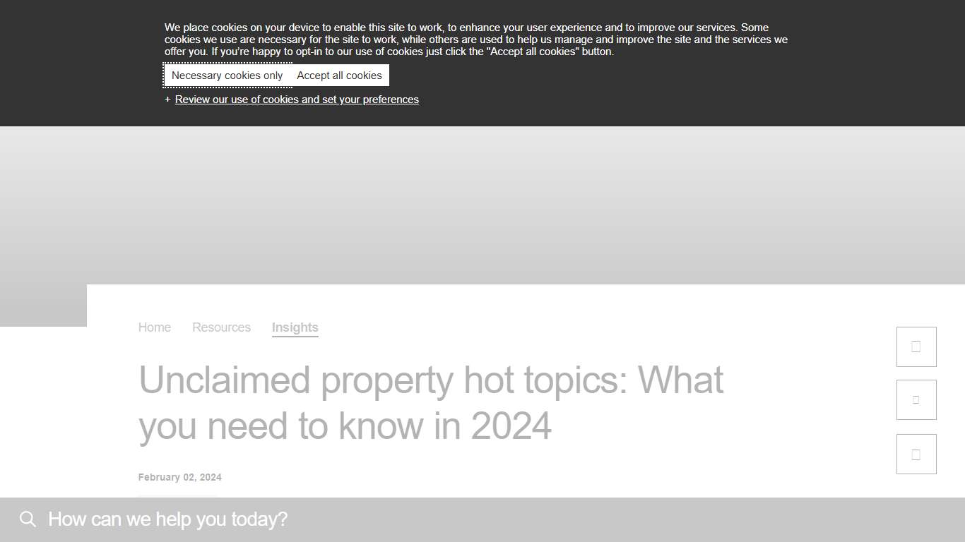 Unclaimed property hot topics: What you need to know in 2024